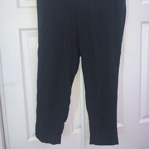 WOMENS XL DRESS PANTS BLACK ELASTIC WAIST
